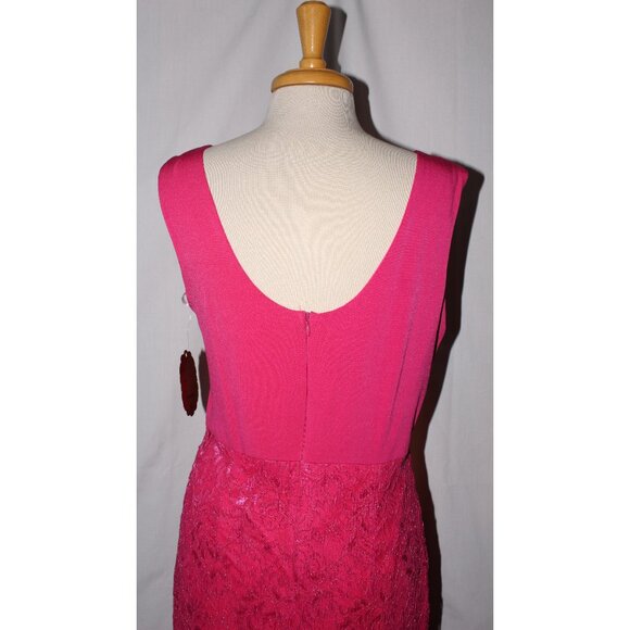 Fanny #1512 Floor Length Jersey & Lace MOB MOG Gown W/Jacket-Size XL-FUCHSIA-NEW - Picture 8 of 9